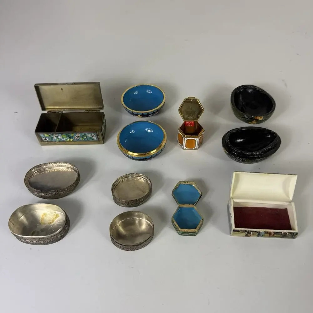 Lot Of 8 Various Trinket Jewelry Boxes - Picture 7 of 7